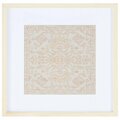 Safavieh 18 in. Stenquist Framed Textile Wall Art, Gold & Beige WLA1011A